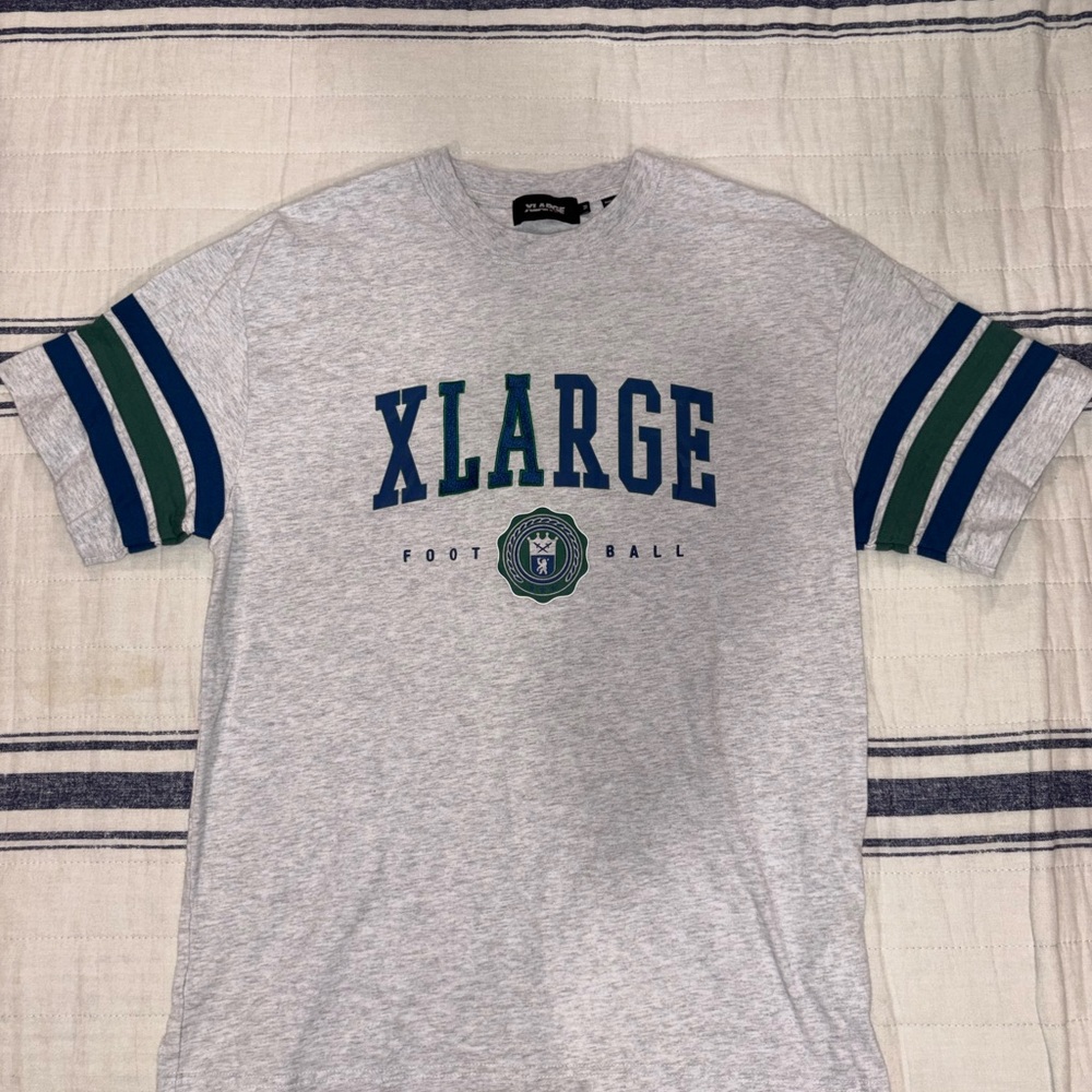 Gray Football Tee